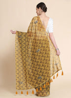 Yellow Sequence Work Saree