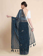 Blue Sequence Work Saree