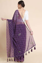 Purple Sequence Work Saree