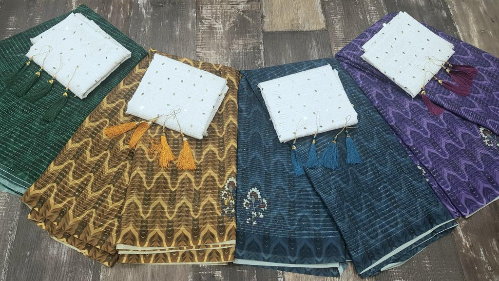Yellow Sequence Work Saree