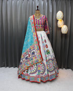 Soft Muslin Silk Chaniya Choli | Fancy Digital with Real Mirror Work for Traditional Wear