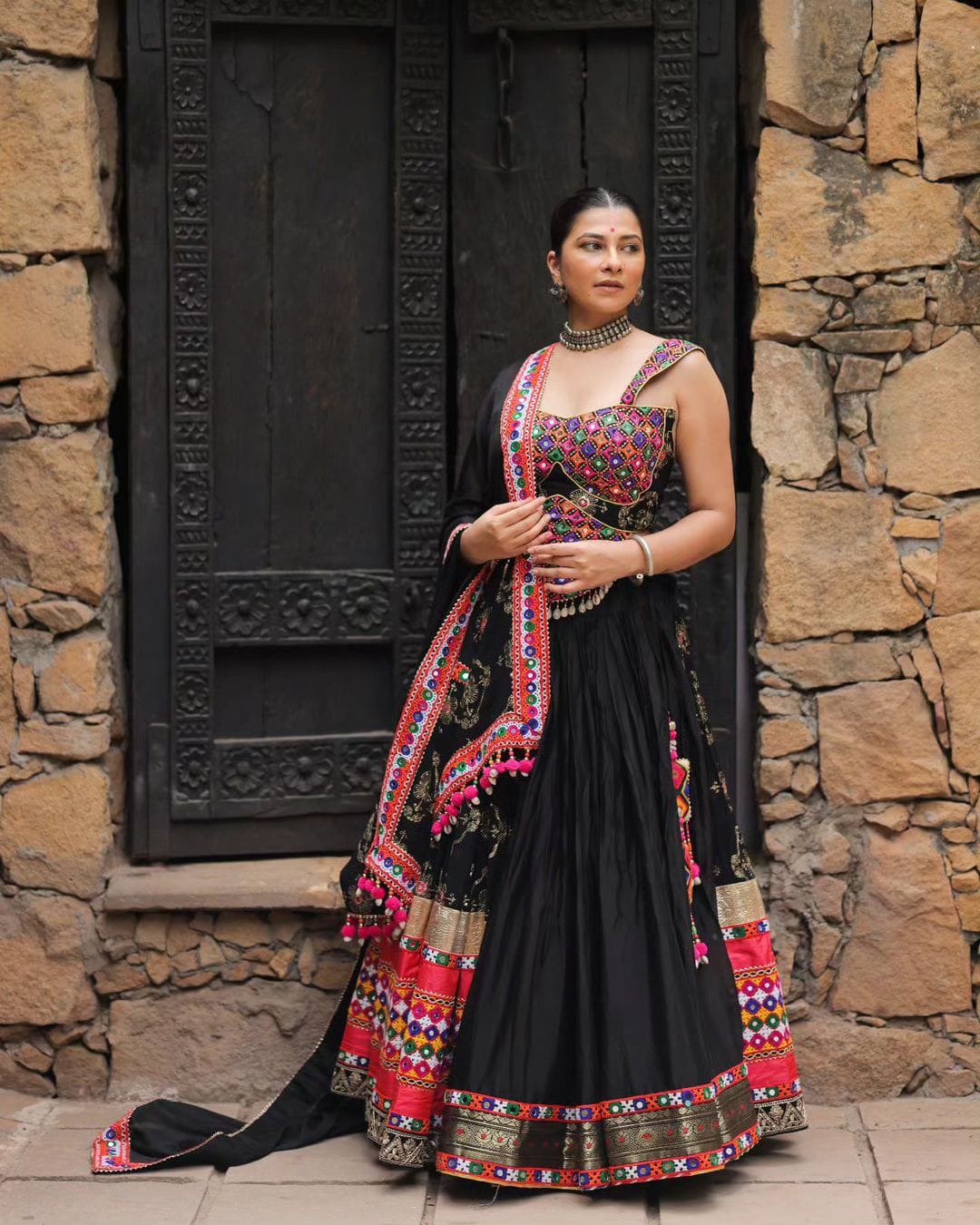 Muslin Cotton Chaniya Choli | Fancy Digital with Real Mirror Work for Traditional Wear