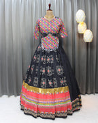 Muslin Cotton Chaniya Choli | Fancy Digital with Real Mirror Work for Traditional Wear