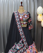 Muslin Cotton Chaniya Choli | Fancy Digital with Real Mirror Work for Traditional Wear