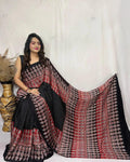 Ajrakh Primum Modal Silk Saree With Blouse