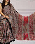 Ajrakh Primum Modal Silk Saree With Blouse