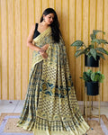 Ajrakh Primum Modal Silk Saree With Blouse