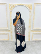 Ajrakh Printed Semi Gaji Silk Saree With Ajrakh Blouse