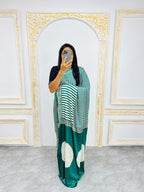 Ajrakh Printed Semi Gaji Silk Saree With Ajrakh Blouse