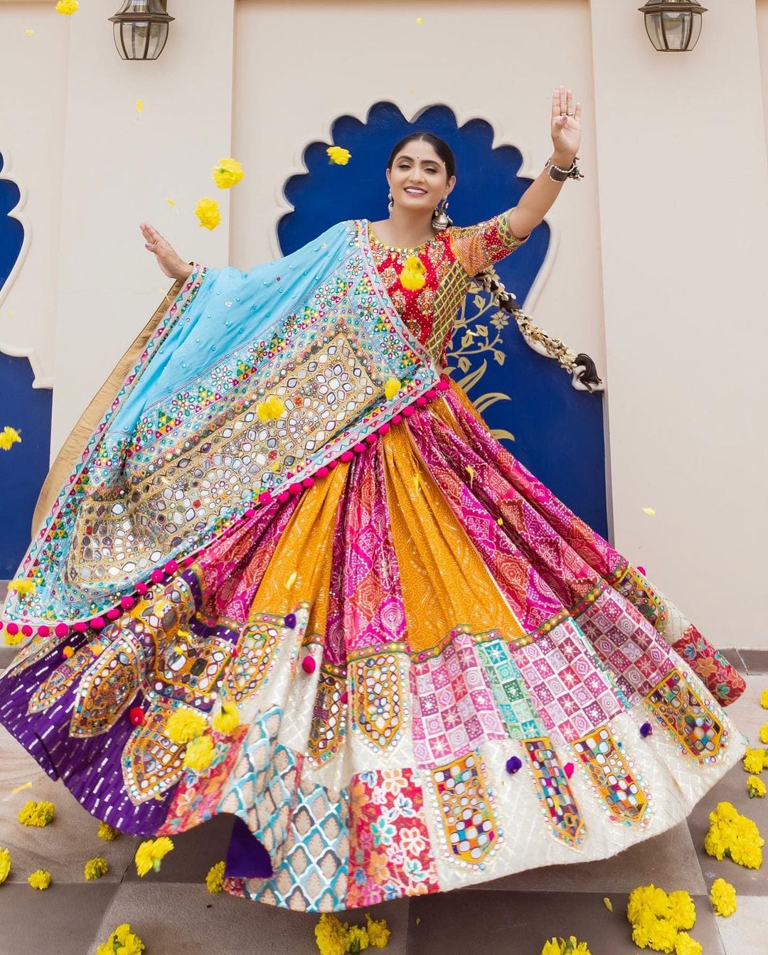 Soft Butter Silk Chaniya Choli | Fancy Digital with Real Mirror Work for Traditional Wear