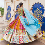 Soft Butter Silk Chaniya Choli | Fancy Digital with Real Mirror Work for Traditional Wear