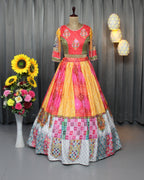 Soft Butter Silk Chaniya Choli | Fancy Digital with Real Mirror Work for Traditional Wear