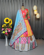 Soft Butter Silk Chaniya Choli | Fancy Digital with Real Mirror Work for Traditional Wear