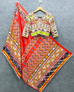 Green Color Soft Butter Silk Chaniya Choli | Fancy Digital with Real Mirror Work for Traditional Wear