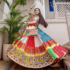 Multi Color Soft Butter Silk Chaniya Choli | Fancy Digital with Real Mirror Work for Traditional Wear