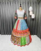 Multi Color Soft Butter Silk Chaniya Choli | Fancy Digital with Real Mirror Work for Traditional Wear