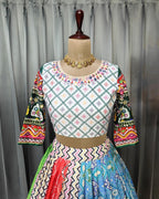 Multi Color Soft Butter Silk Chaniya Choli | Fancy Digital with Real Mirror Work for Traditional Wear