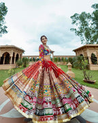 Multi Color Soft Butter Silk Chaniya Choli | Fancy Digital with Real Mirror Work for Traditional Wear
