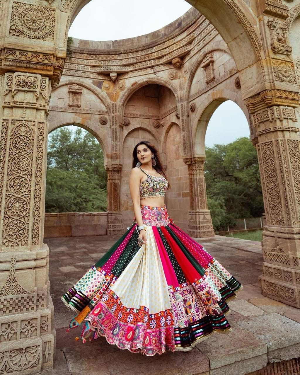 Soft Butter Silk Chaniya Choli | Fancy Digital with Real Mirror Work for Traditional Wear