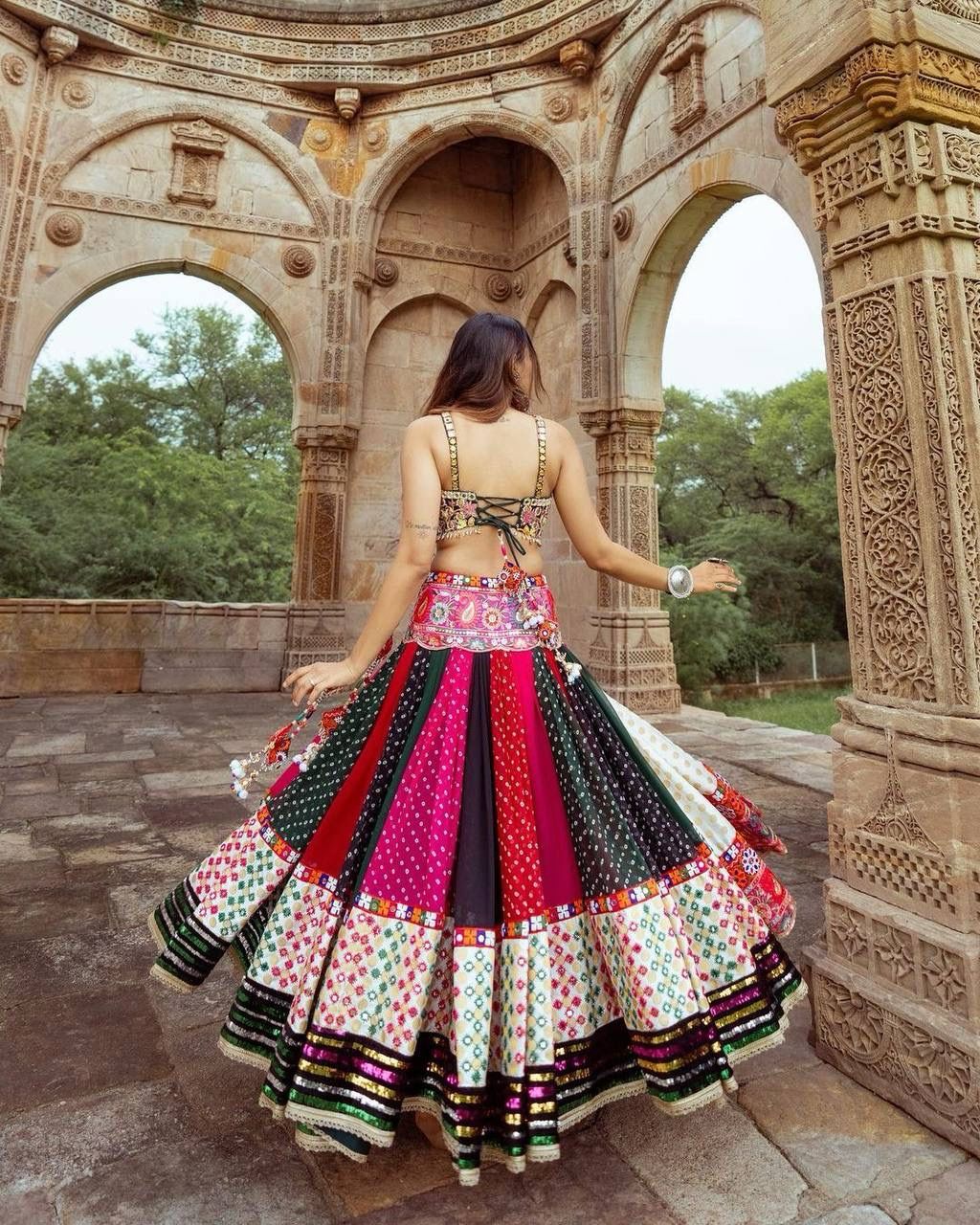 Soft Butter Silk Chaniya Choli | Fancy Digital with Real Mirror Work for Traditional Wear