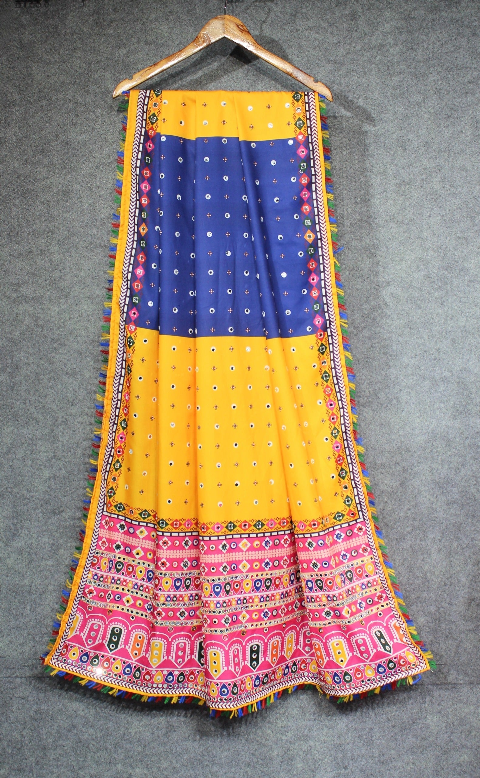 MultiColor Soft Butter Silk Chaniya Choli | Fancy Digital with Real Mirror Work for Traditional Wear
