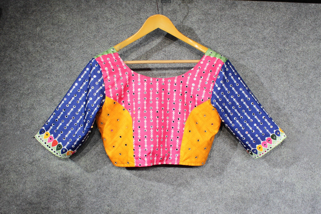 MultiColor Soft Butter Silk Chaniya Choli | Fancy Digital with Real Mirror Work for Traditional Wear