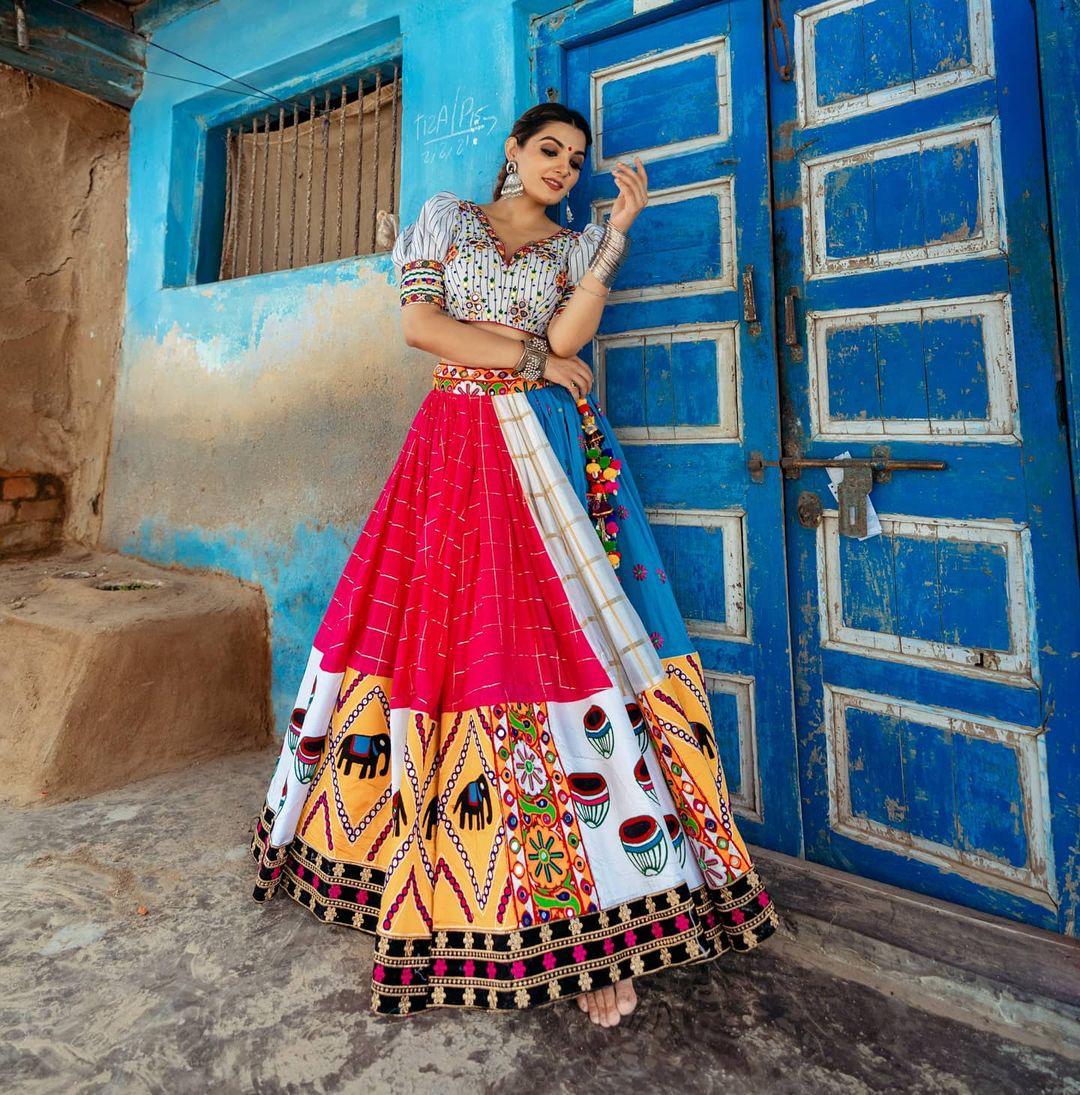 MultiColor Soft Butter Silk Chaniya Choli | Fancy Digital Print Traditional Wear
