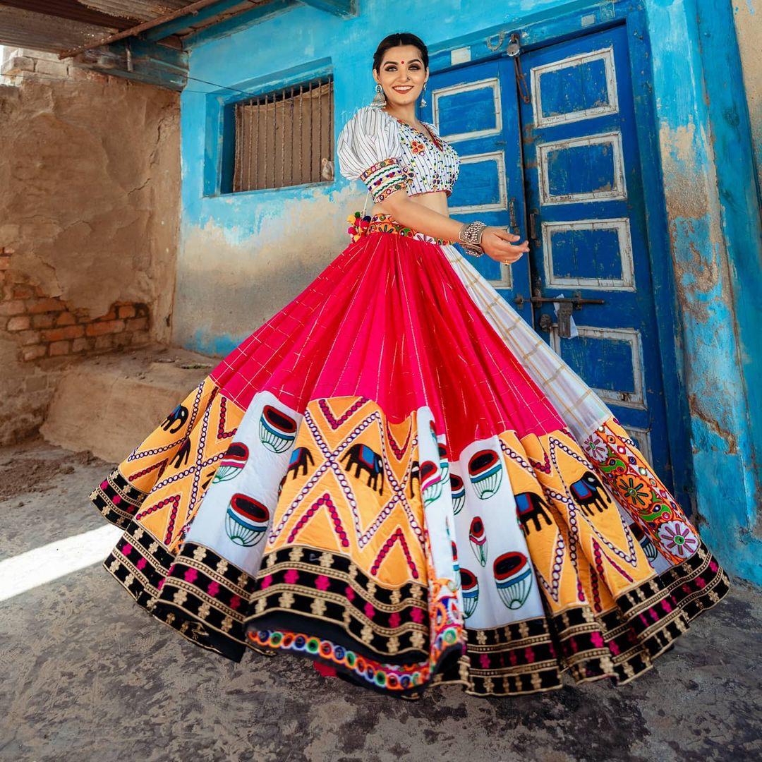 MultiColor Soft Butter Silk Chaniya Choli | Fancy Digital Print Traditional Wear