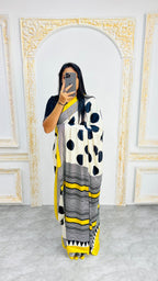 Ajrakh Primum Modal Silk Saree With Blouse