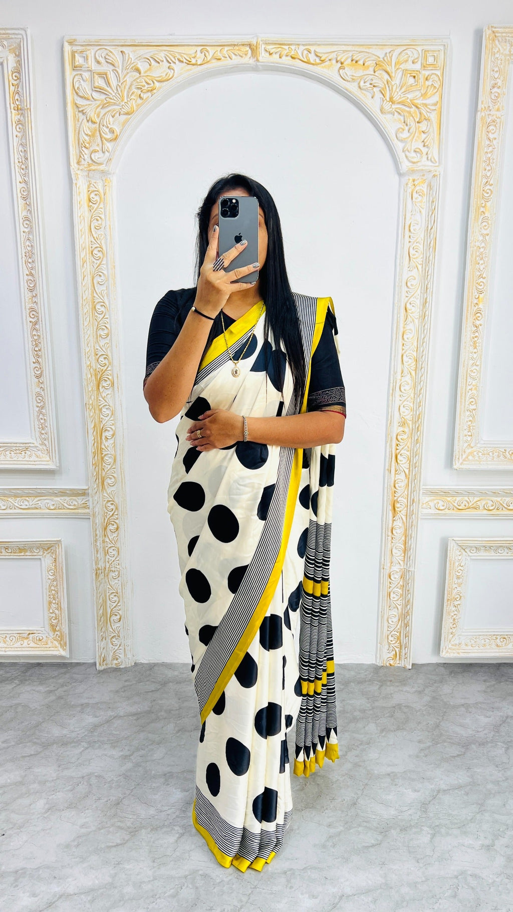 Ajrakh Primum Modal Silk Saree With Blouse