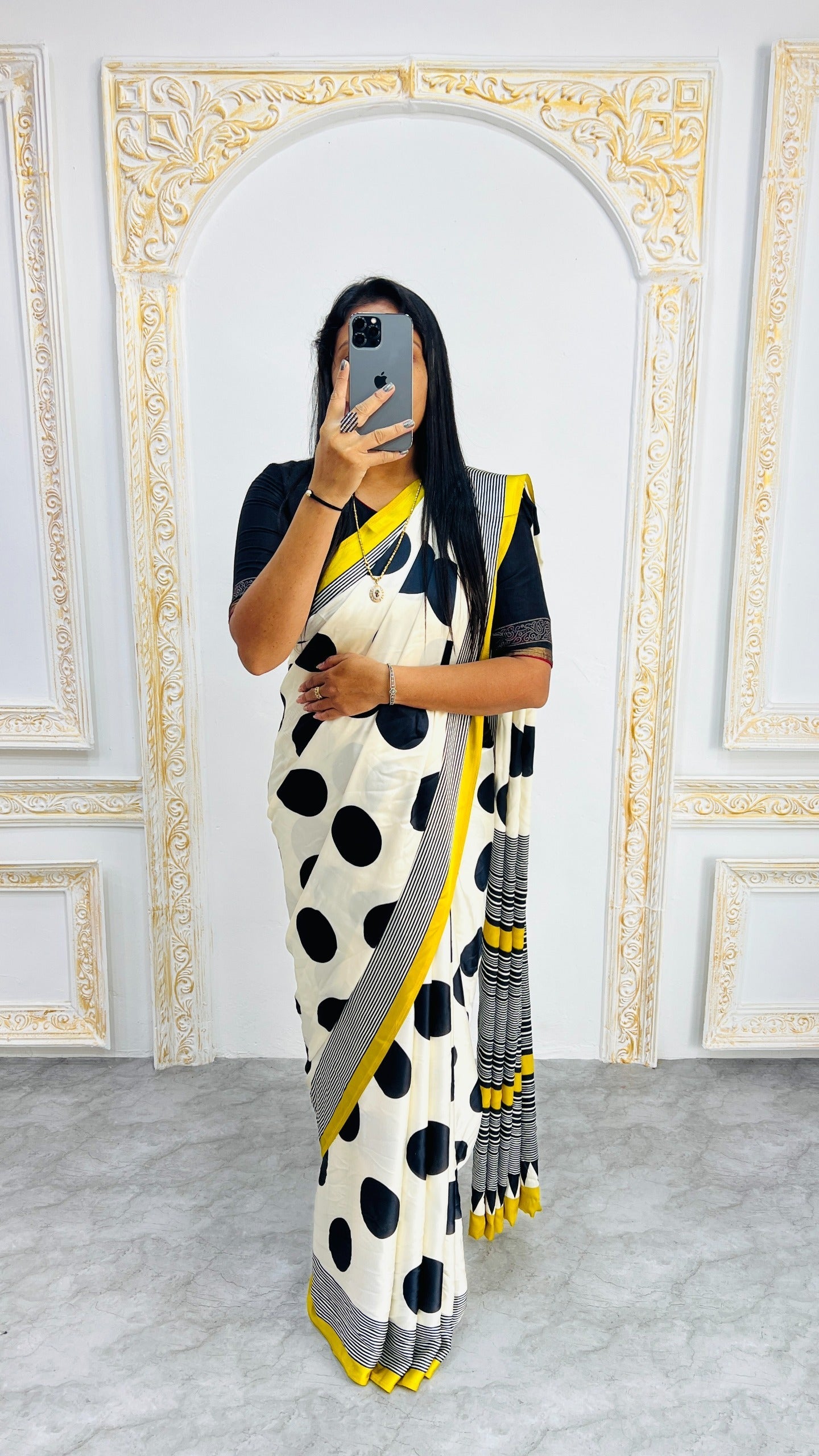 Ajrakh Primum Modal Silk Saree With Blouse