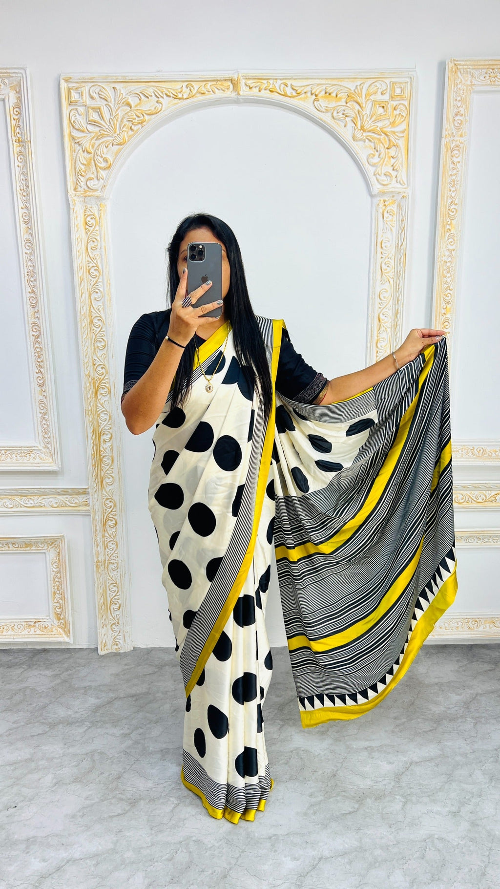 Ajrakh Primum Modal Silk Saree With Blouse