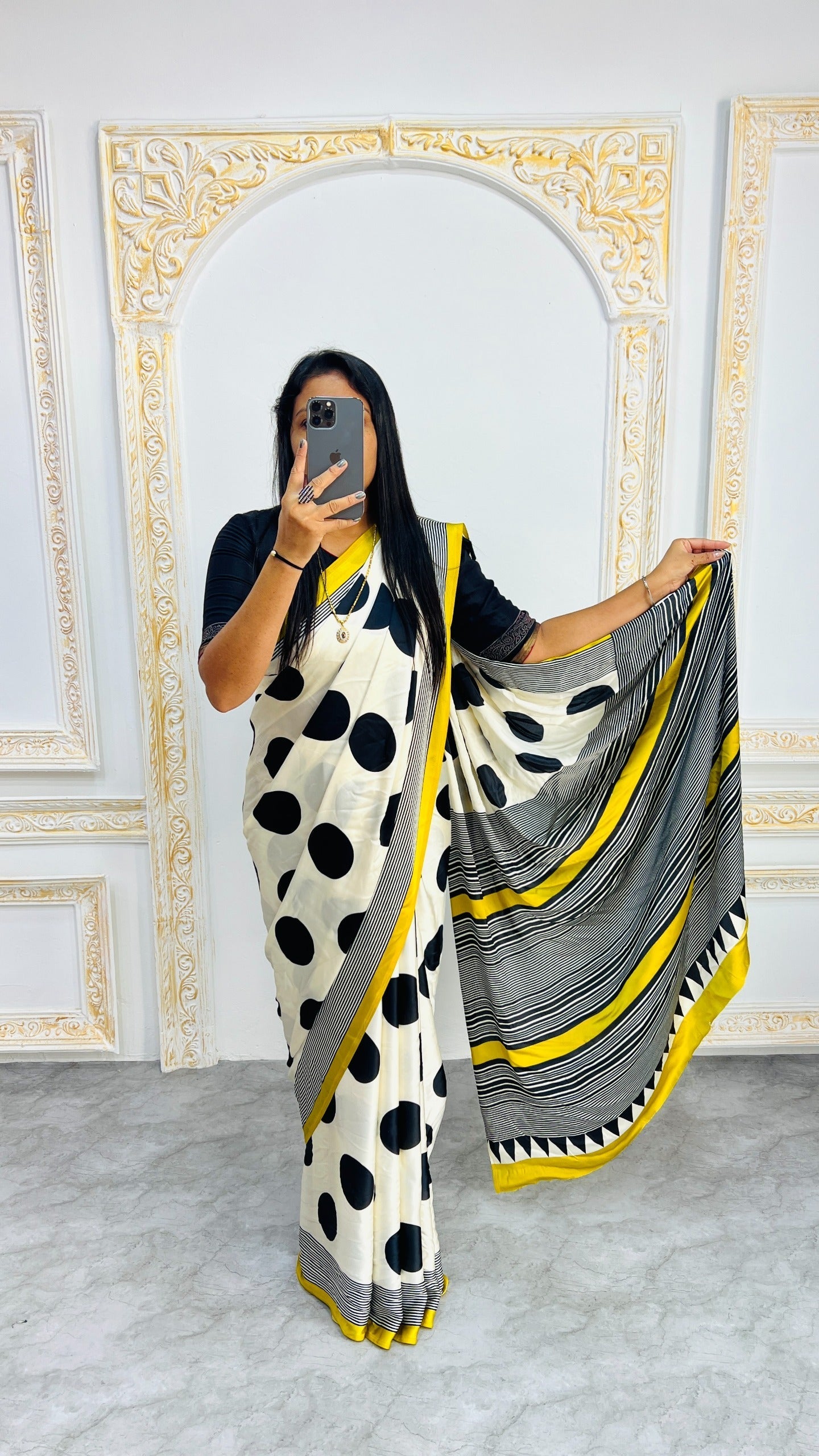 Ajrakh Primum Modal Silk Saree With Blouse