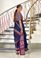Blue Designer Soft Cotton Saree
