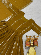 Premium Star Georgette Sequin Embroidery Gown with Dupatta Perfect for Diwali Special Offer