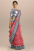 Red Designer Soft Cotton Saree