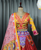 Muslin Cotton Chaniya Choli | Fancy Digital with Real Mirror Work for Traditional Wear