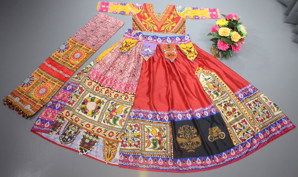 Muslin Cotton Chaniya Choli | Fancy Digital with Real Mirror Work for Traditional Wear