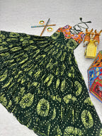 Green Celebrate The Spirit Of Navratri In This Vibrant Faux Georgette Gamthi Work Gowns