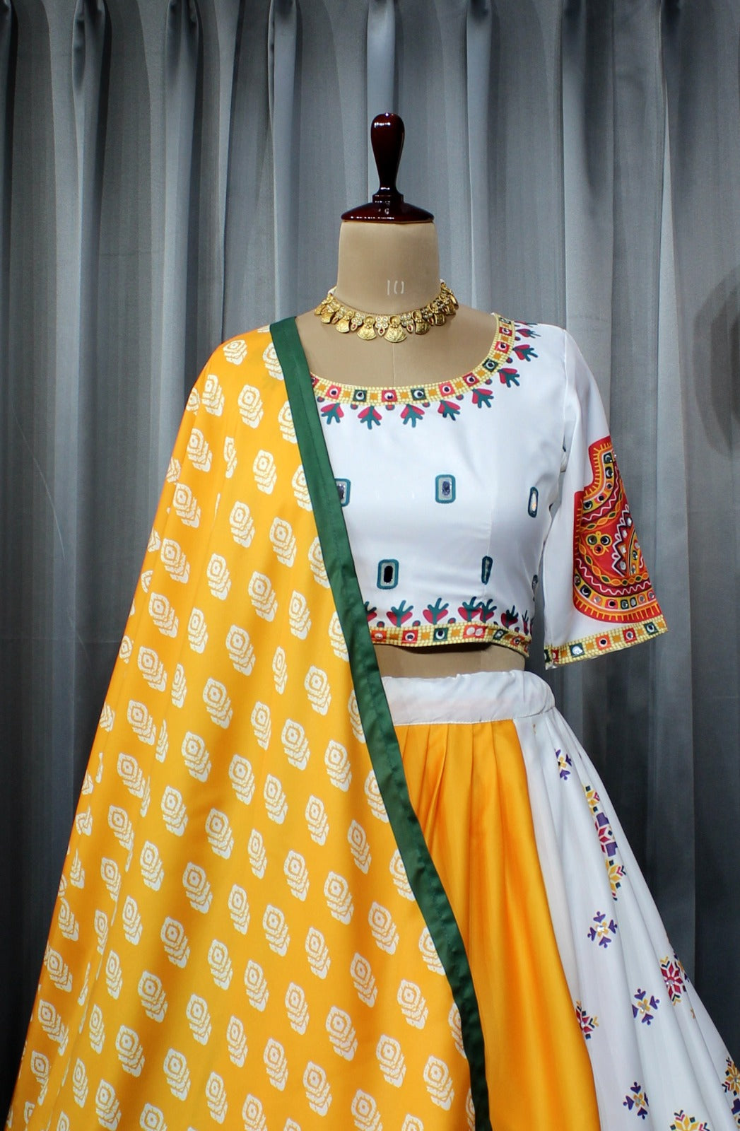 Multi Color Soft Butter Silk Chaniya Choli | Fancy Digital with Real Mirror Work for Traditional Wear
