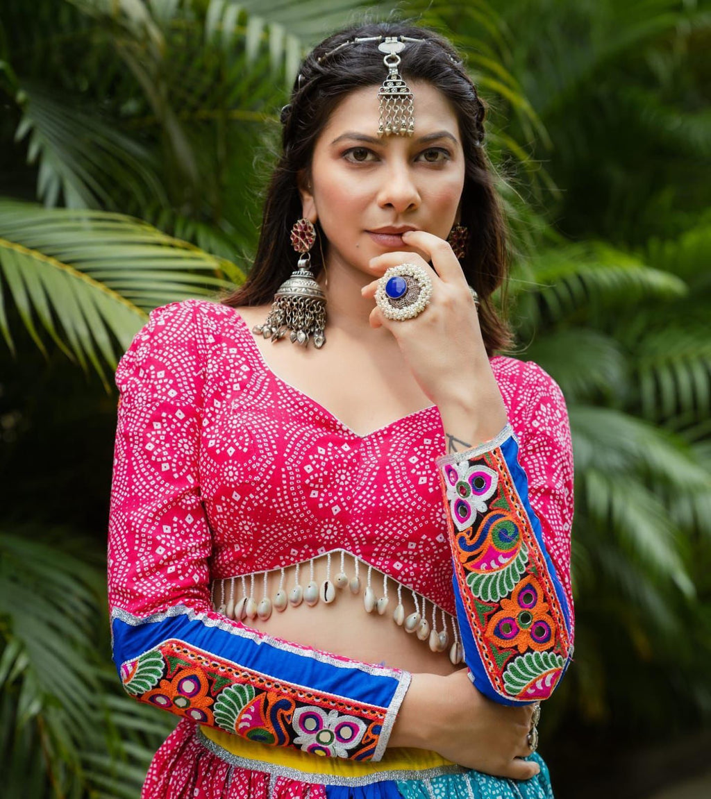 Multi Soft Butter Silk Chaniya Choli | Fancy Digital with Real Mirror Work for Traditional Wear