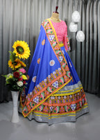 Multi Soft Butter Silk Chaniya Choli | Fancy Digital with Real Mirror Work for Traditional Wear