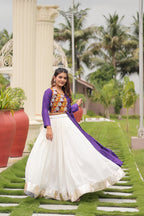 Gamthi Mirror Work Navratri Lehenga Set Cotton Perfect for Garba Nights