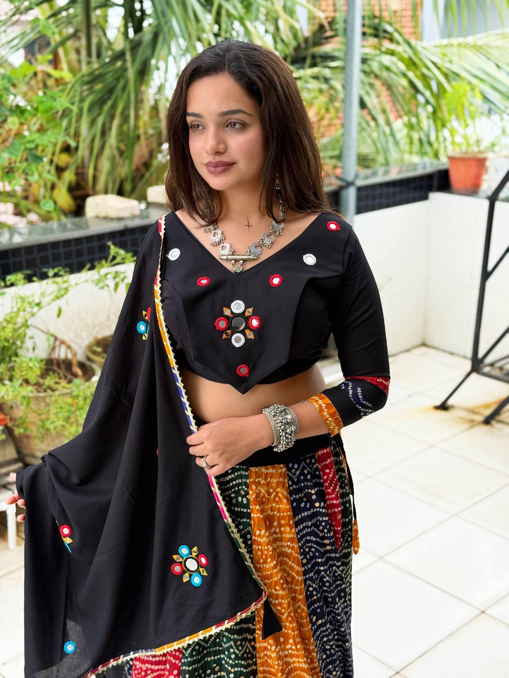Pure Reyon Chaniya Choli | Fancy Digital with Real Mirror Work for Traditional Wear