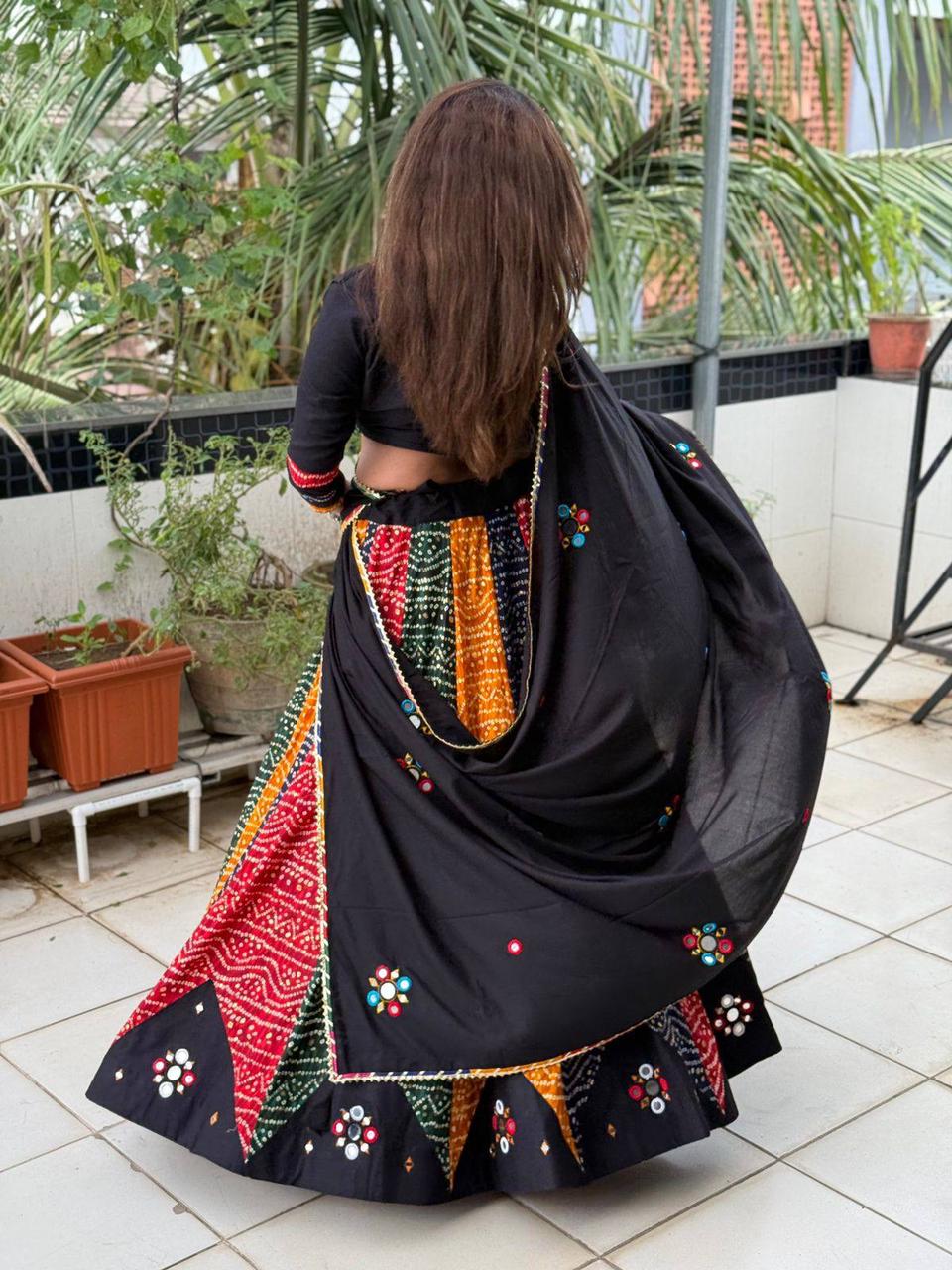 Pure Reyon Chaniya Choli | Fancy Digital with Real Mirror Work for Traditional Wear