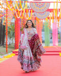 Soft Butter Silk Chaniya Choli | Fancy Digital with Real Mirror Work for Traditional Wear