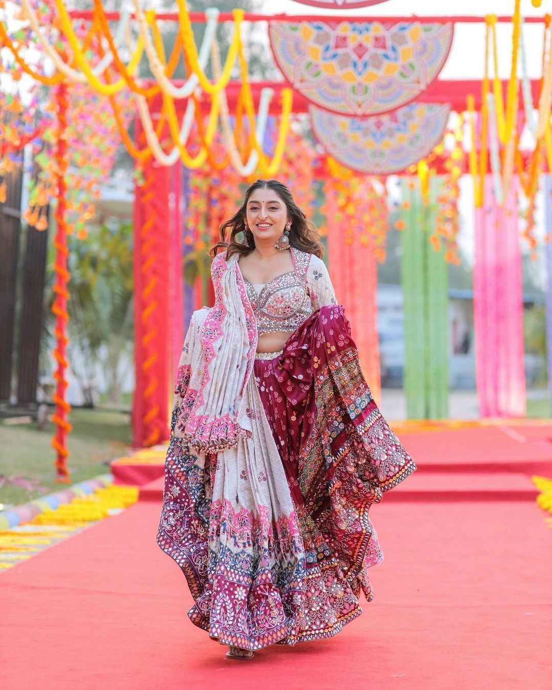 Soft Butter Silk Chaniya Choli | Fancy Digital with Real Mirror Work for Traditional Wear
