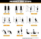 Resistance Bands Set with Handles, 5 Bands (10-35 lbs), Exercise Kit with Door Anchor, Ankle Straps, Carry Bag