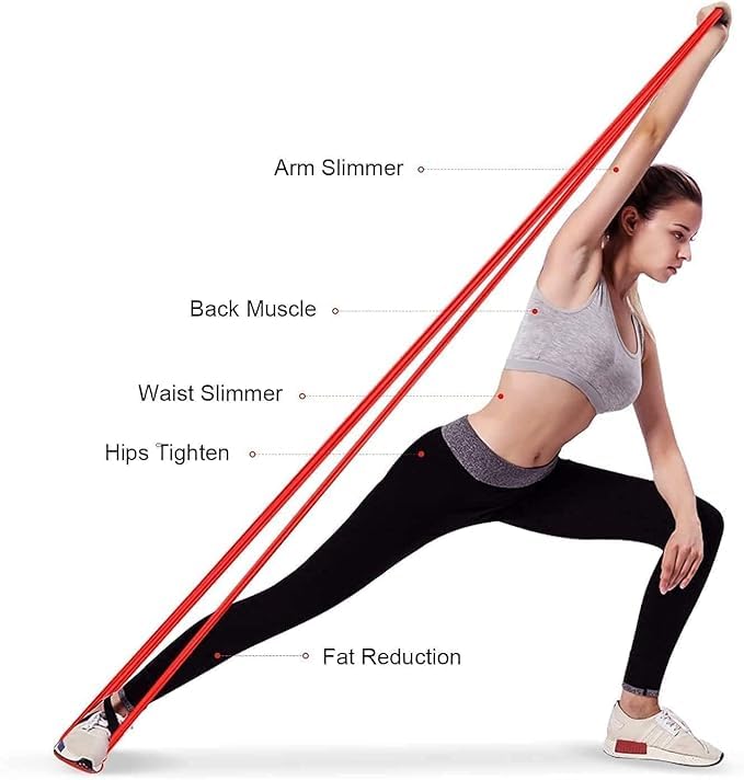 Resistance Bands Set, 5 Levels, Full Body Workout Exercise Bands for Home Gym, Training and Yoga