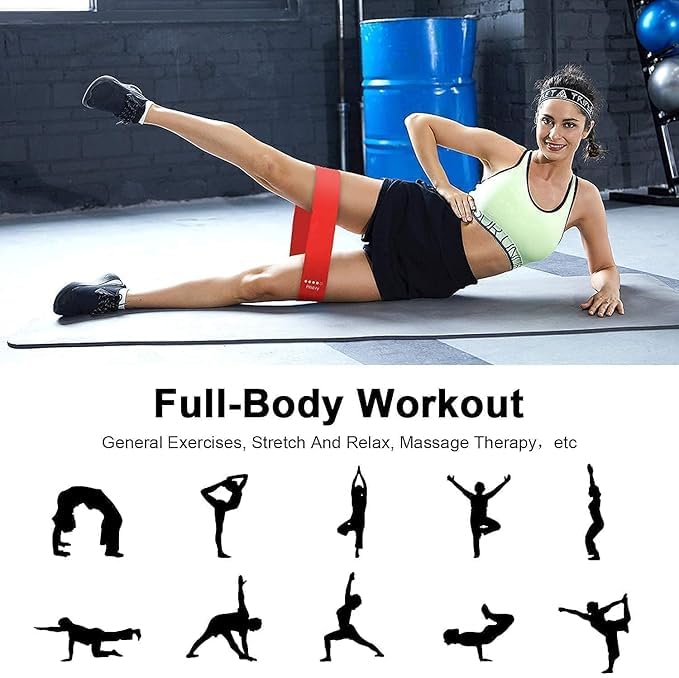 Resistance Bands Set, 5 Levels, Full Body Workout Exercise Bands for Home Gym, Training and Yoga